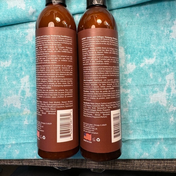 495-HTT Harba Biotin & Collagen Thickening Shampoo And Conditioner 12 FL OZ New - Picture 3 of 5